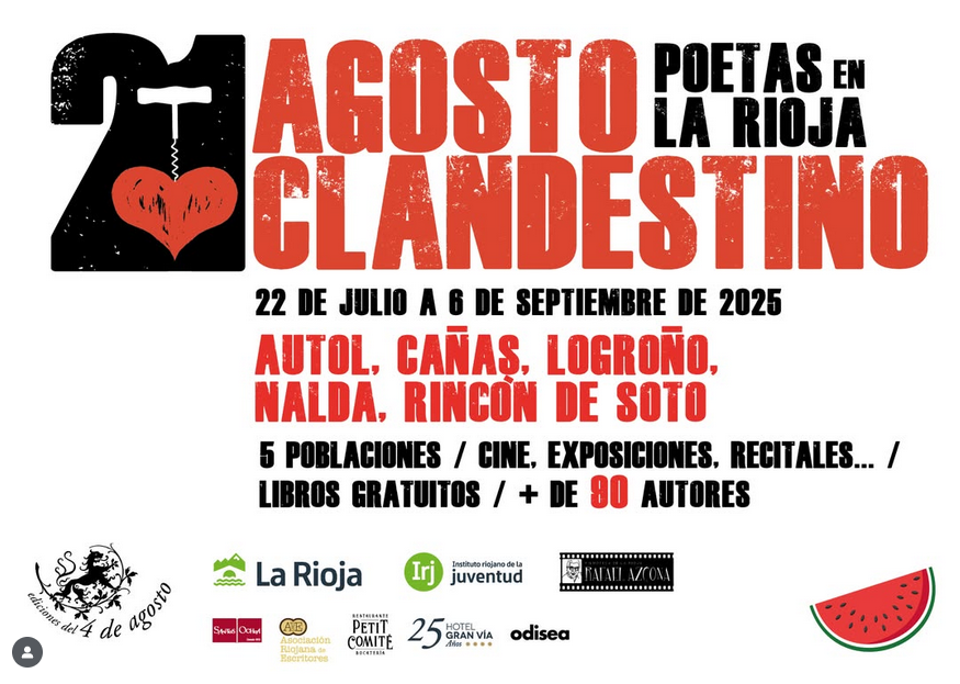 Imagen Agosto Clandestino. Poetas en La Rioja