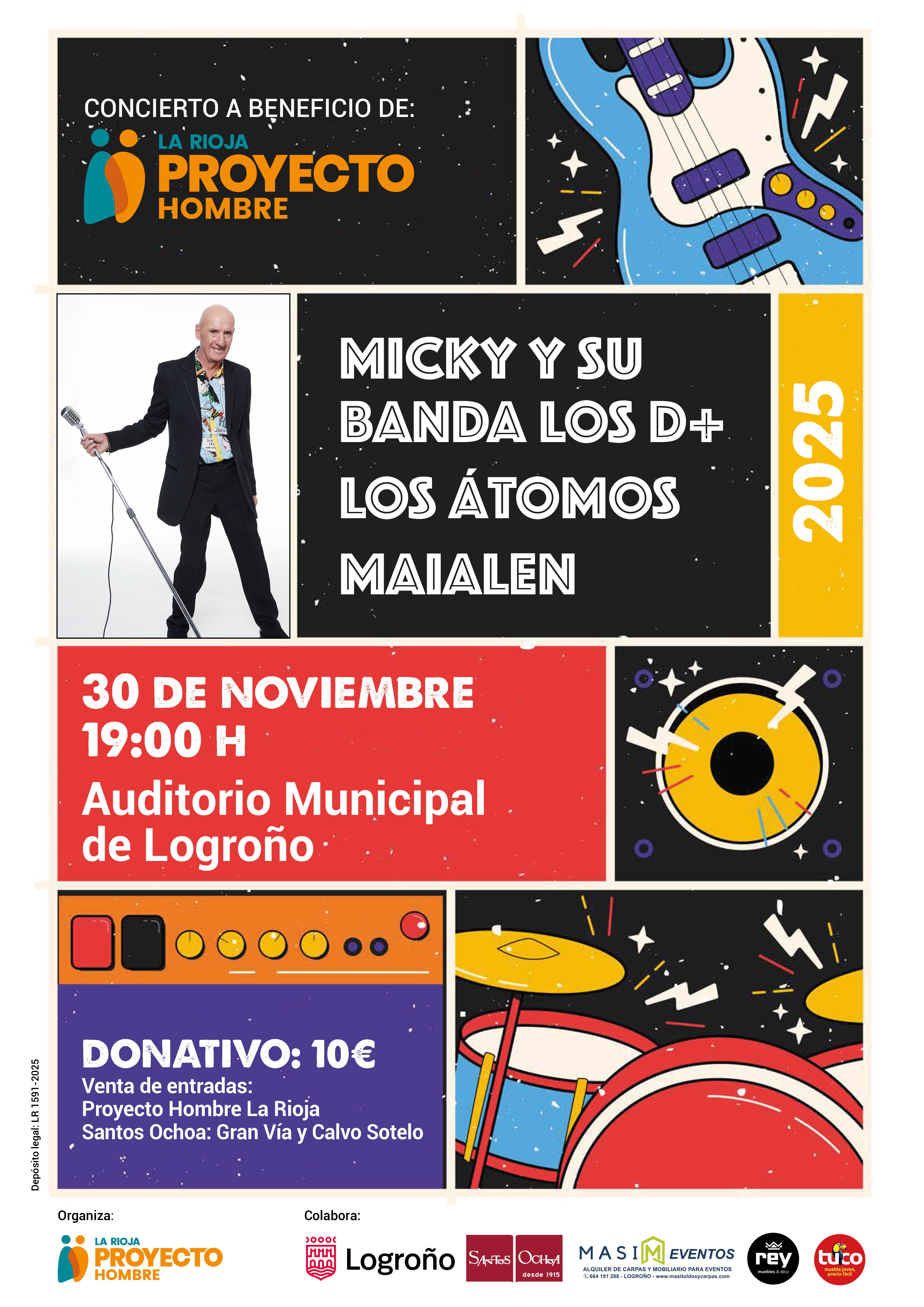 Cartel concierto Proyecto Hombre