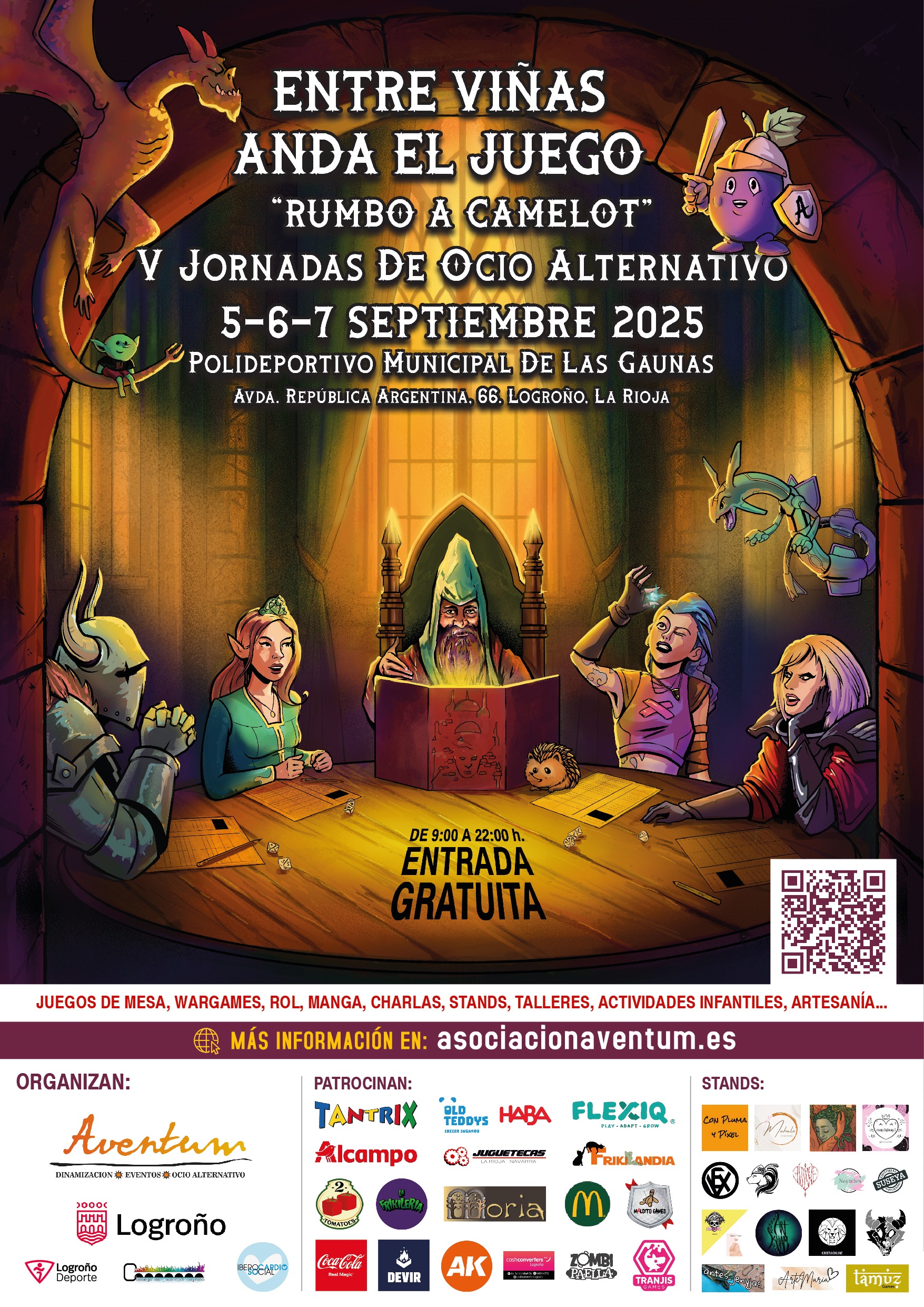 Cartel entre viñas anda el juego