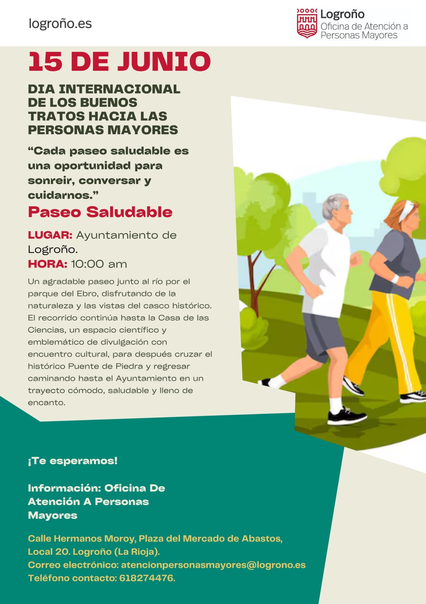 Cartel paseo saludable