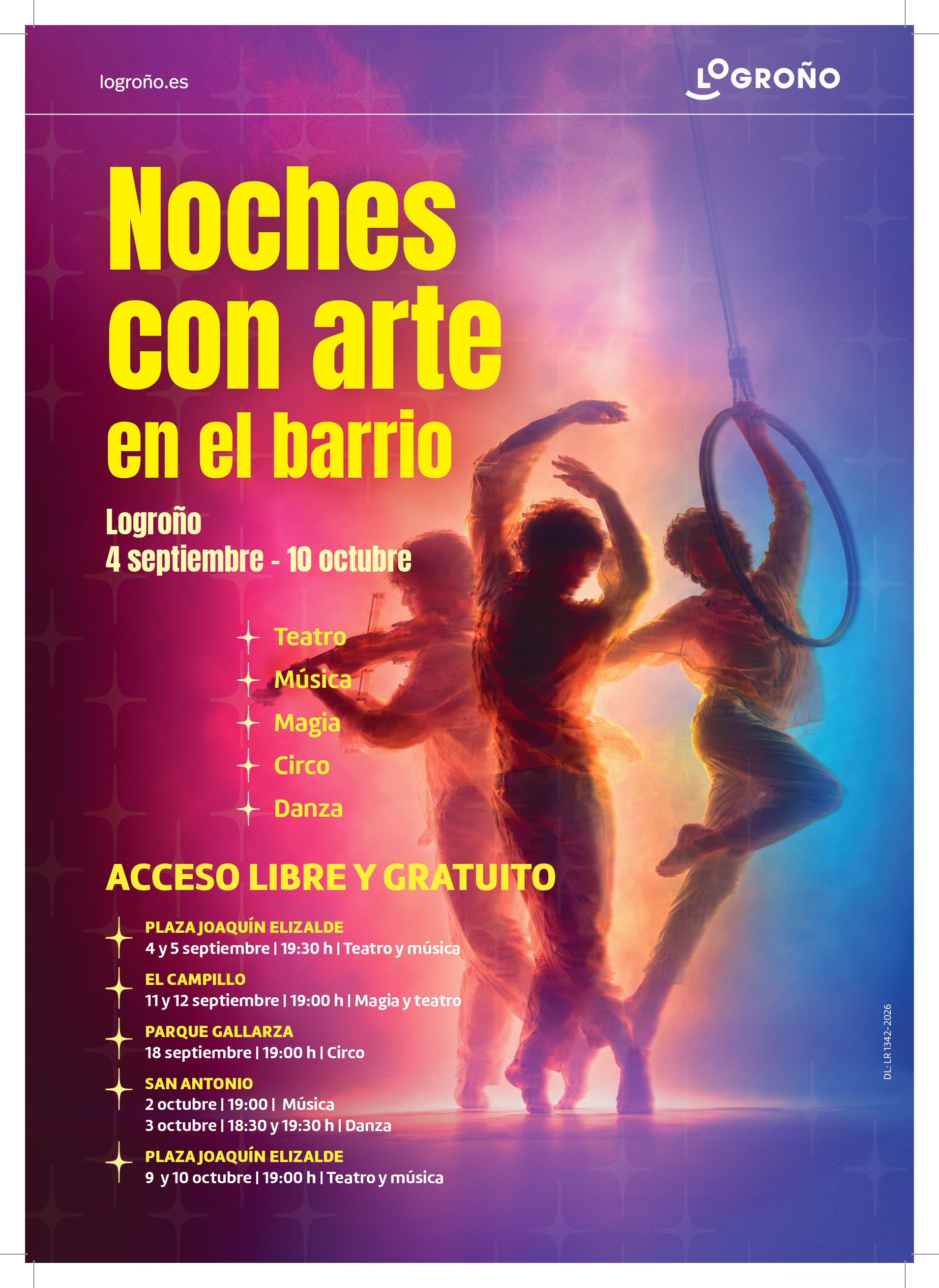 Cartel noches con arte