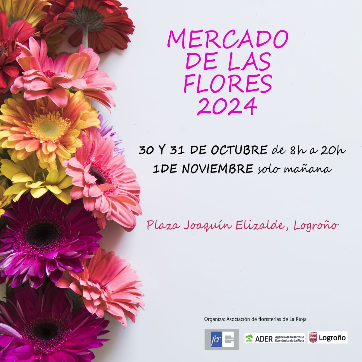 Cartel mercado de las flores