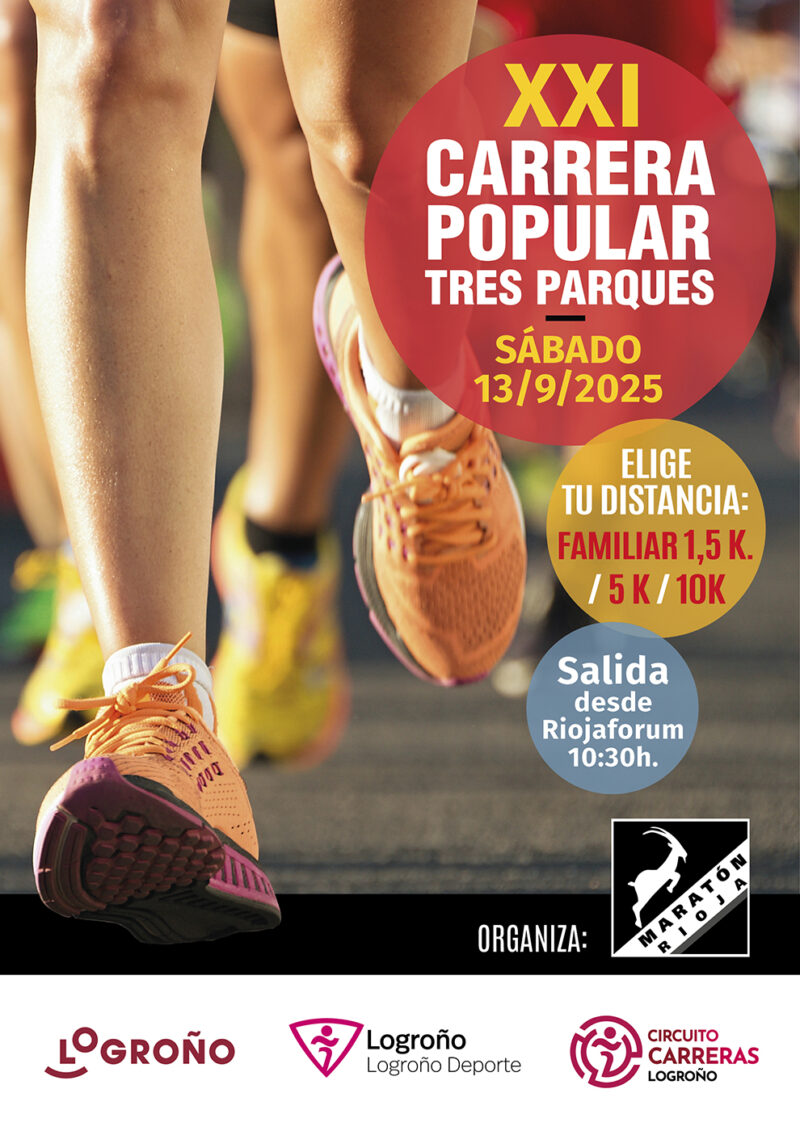 Cartel carrera Tres parques