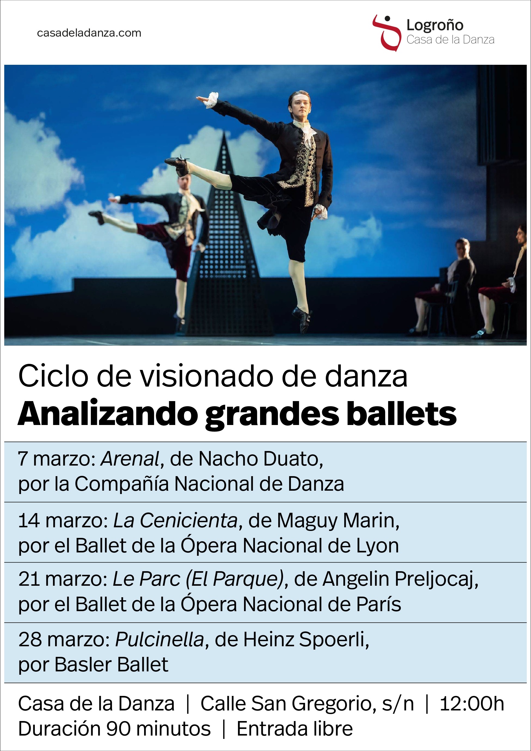 Cartel marzo Casa de la danza