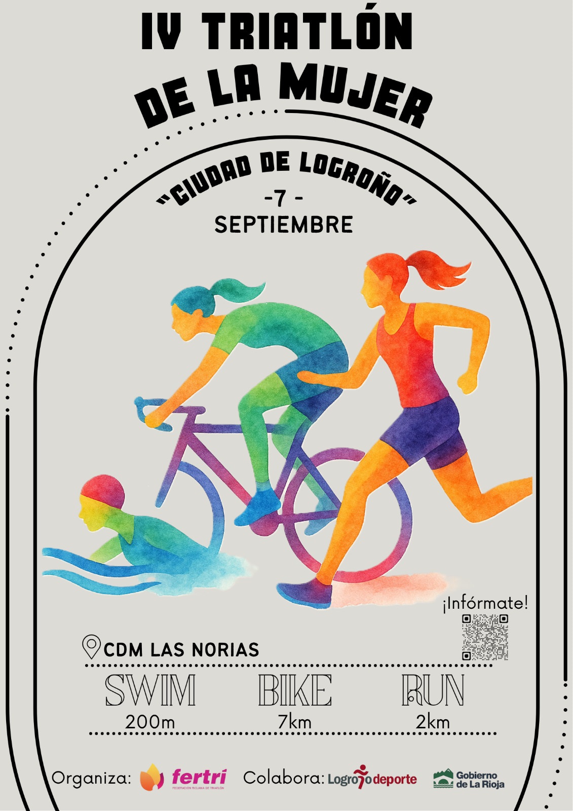 Cartel Triatlón de la mujer