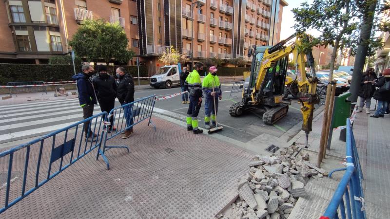 Obras canalización calle Huesca_1