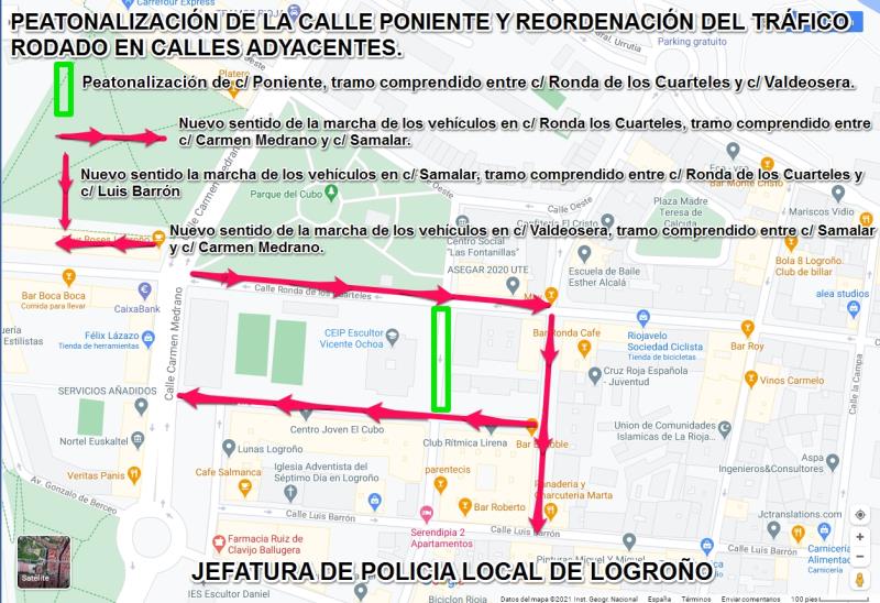 REORDENACIÓN DEL TRÁFICO RODADO EN ZONA OESTE