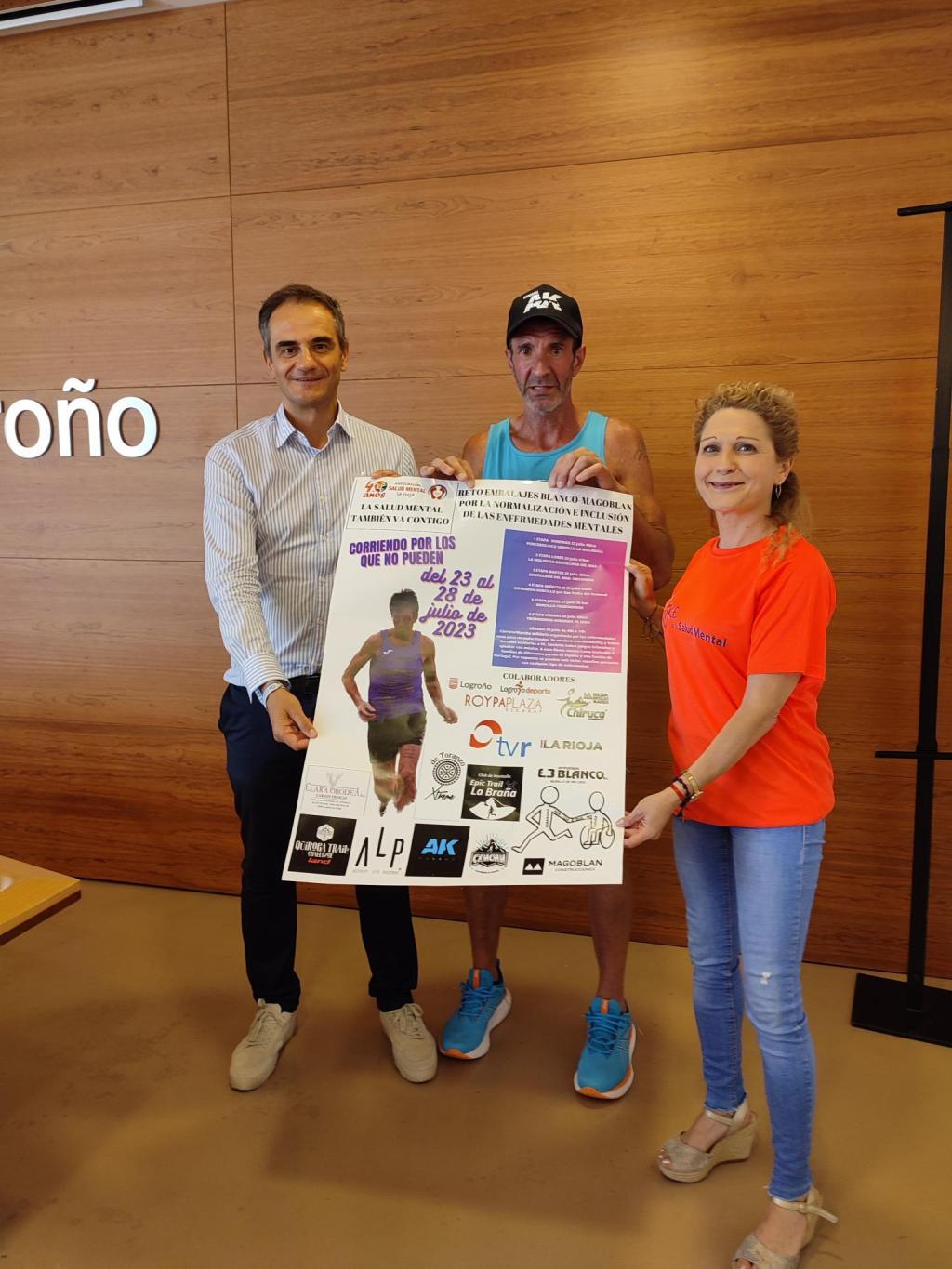 Imagen Logroño apoya el reto solidario ‘Corriendo por los que no pueden’ en favor de la inclusión de los problemas de salud mental