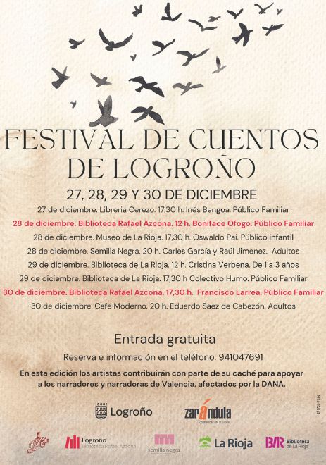 Cartel del Festival de Cuentos de Logroño