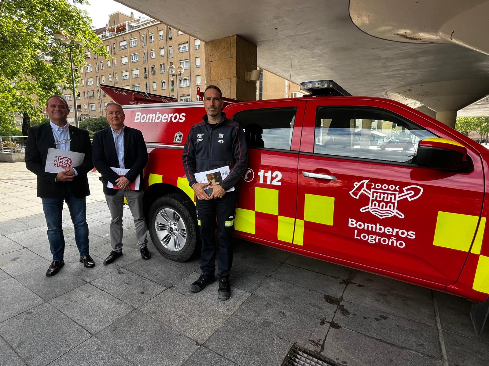 Imagen El Cuerpo de Bomberos de Logroño realizó el año pasado 1.842 intervenciones con una media de cinco por jornada