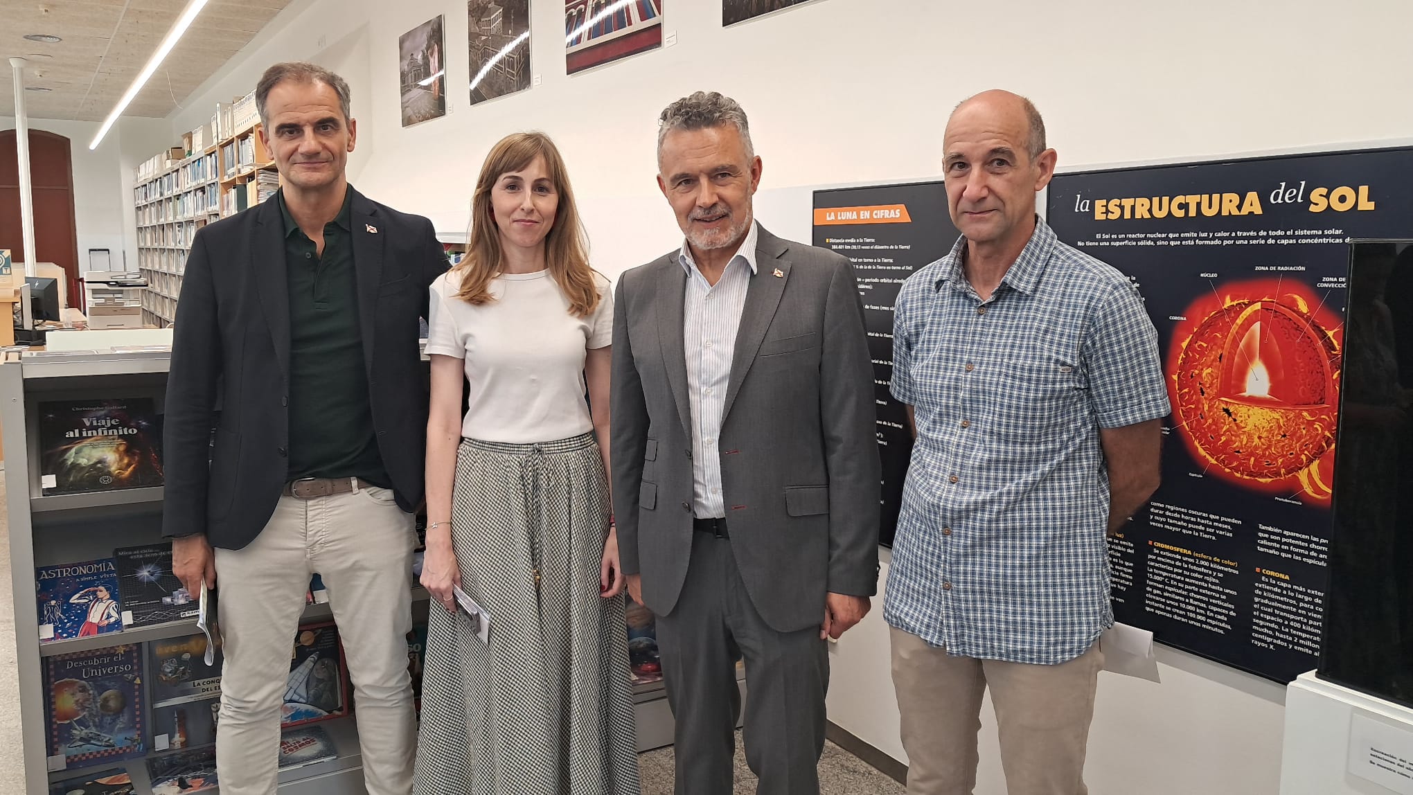 Visita del alcalde, Conrado Escobar y del concejal Miguel Sainz