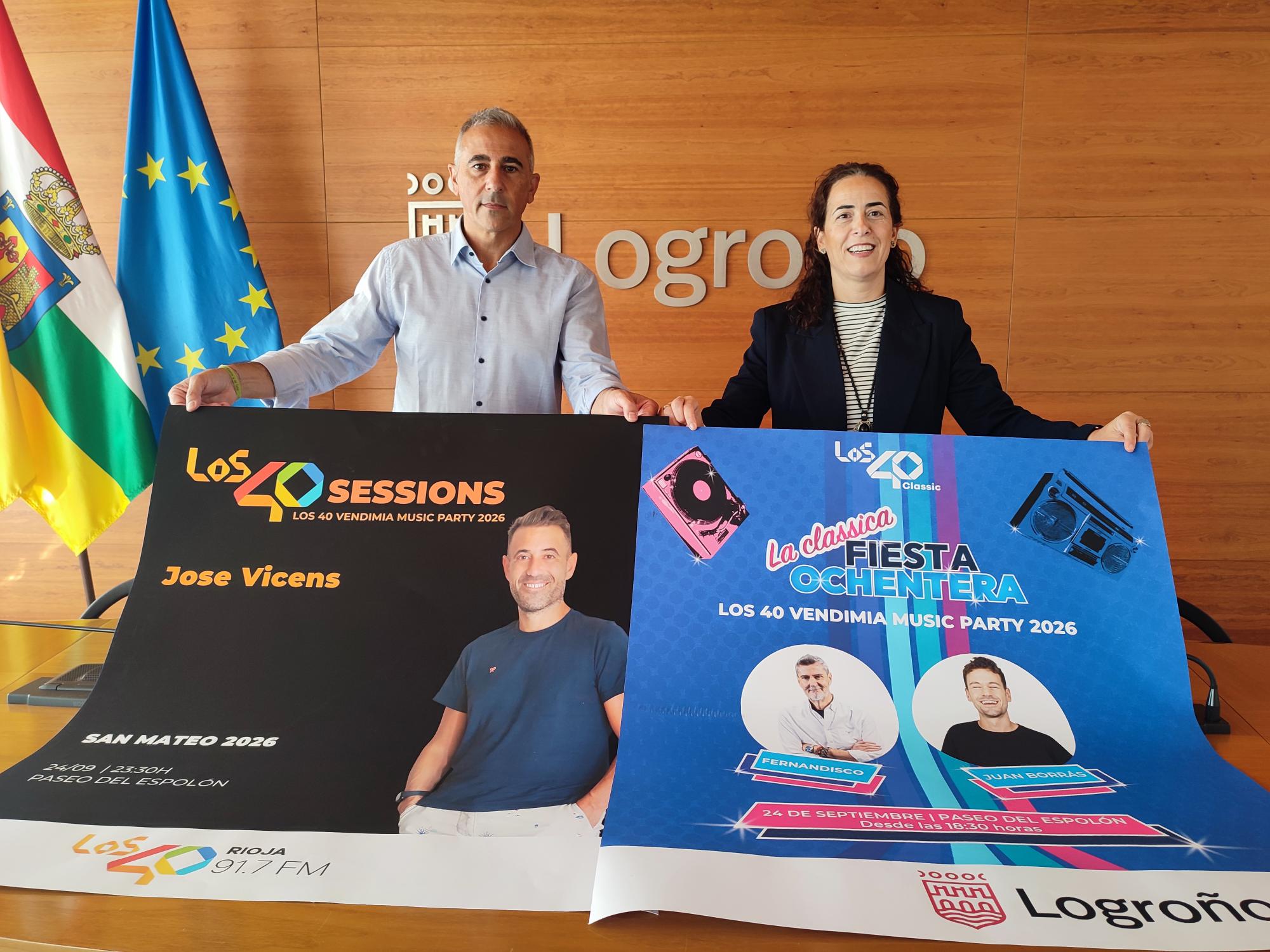 Imagen La Fiesta Ochentera y Los40 Sessions amenizarán con la mejor música el día 24 El Espolón  con un doble concierto gratuito dentro de San Mateo 2026
