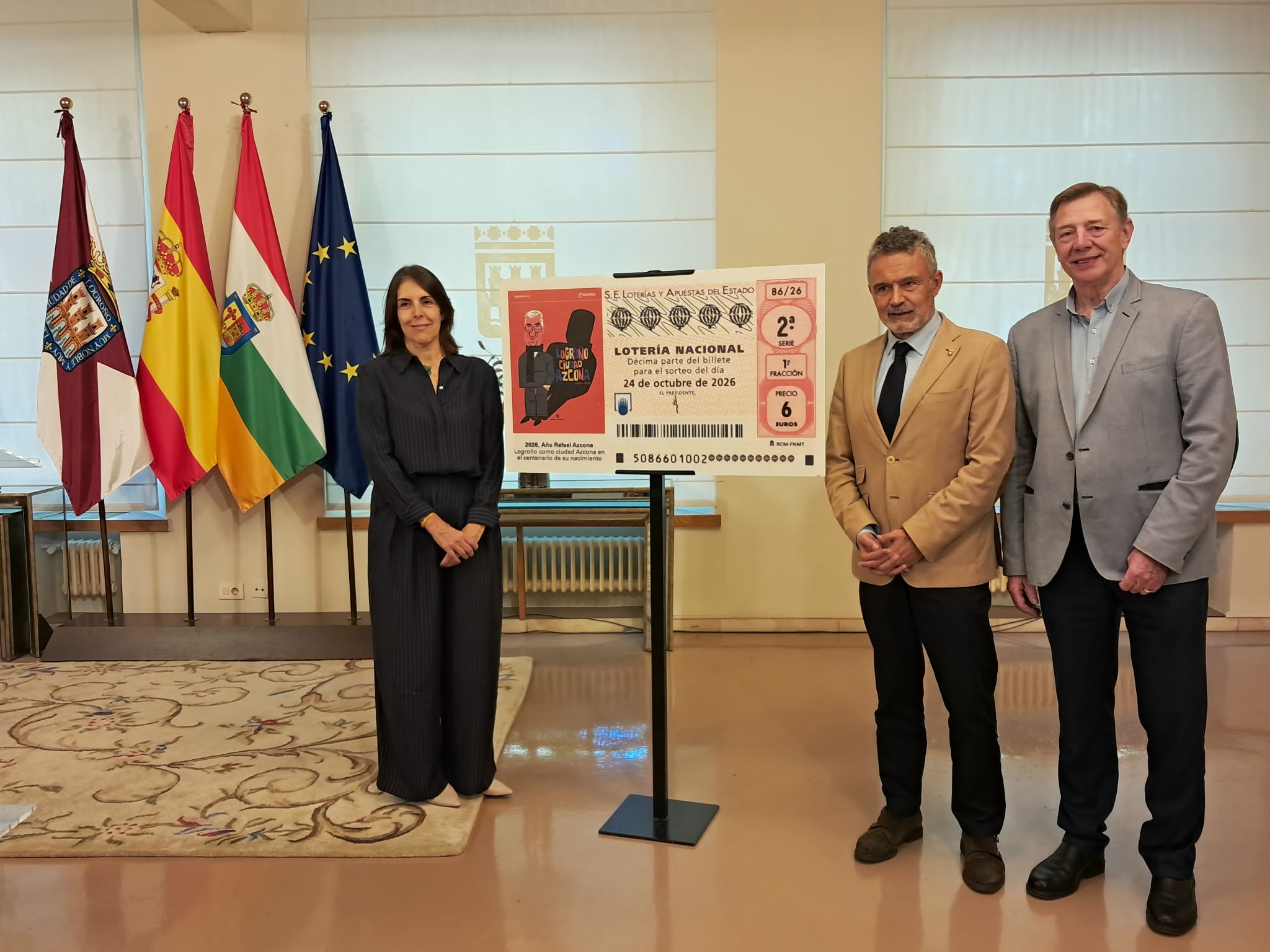 Logroño celebrates Rafael Azcona with special lottery ticket