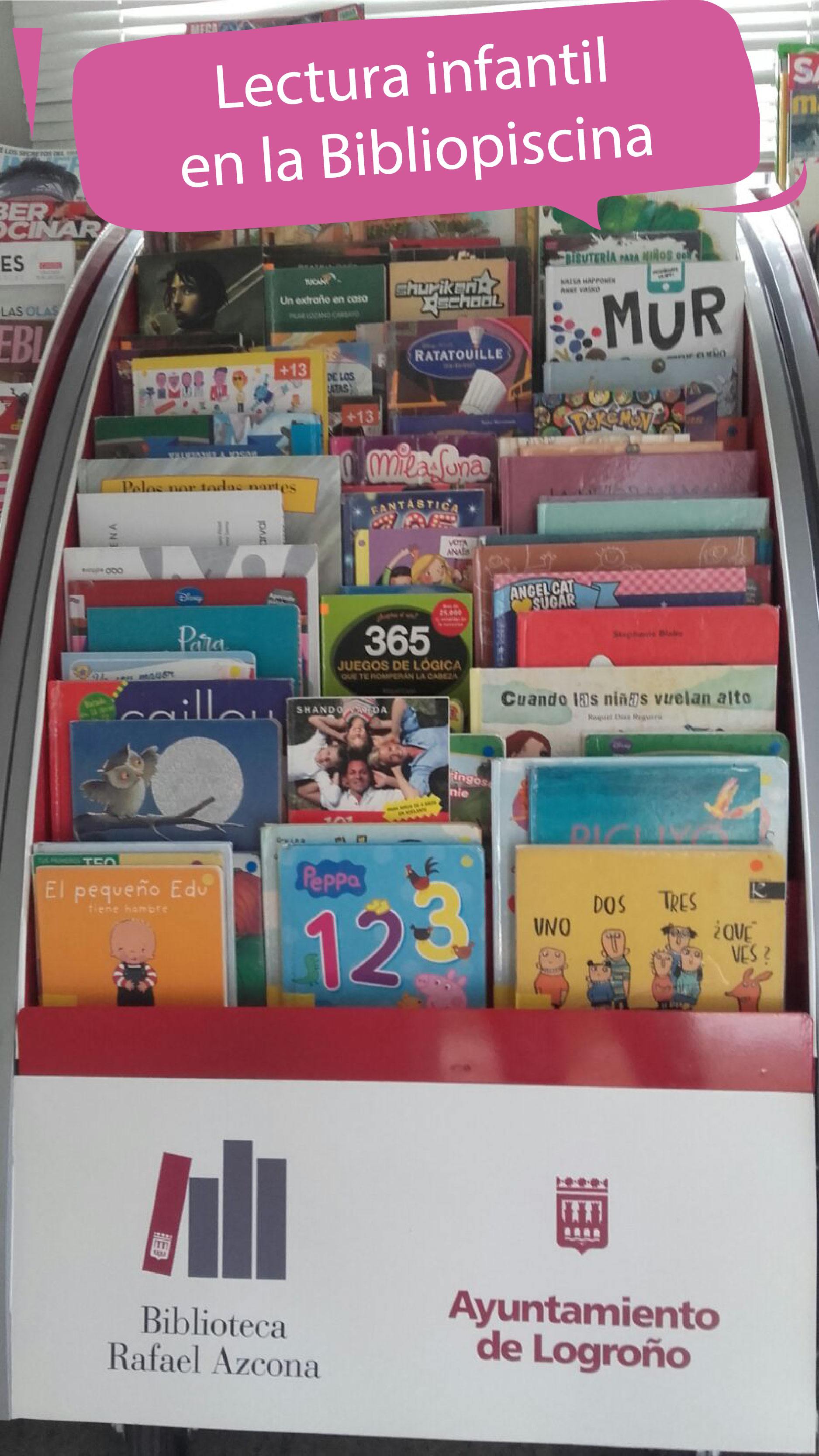 Lectura infantil en la bibliopiscina