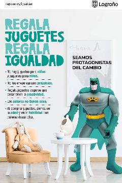 Cartel campaña "Regala juguetes, regala igualdad"