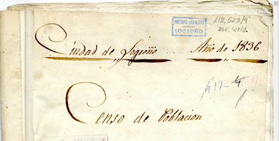 Portada del Censo de Población de la ciudad de Logroño del año 1836